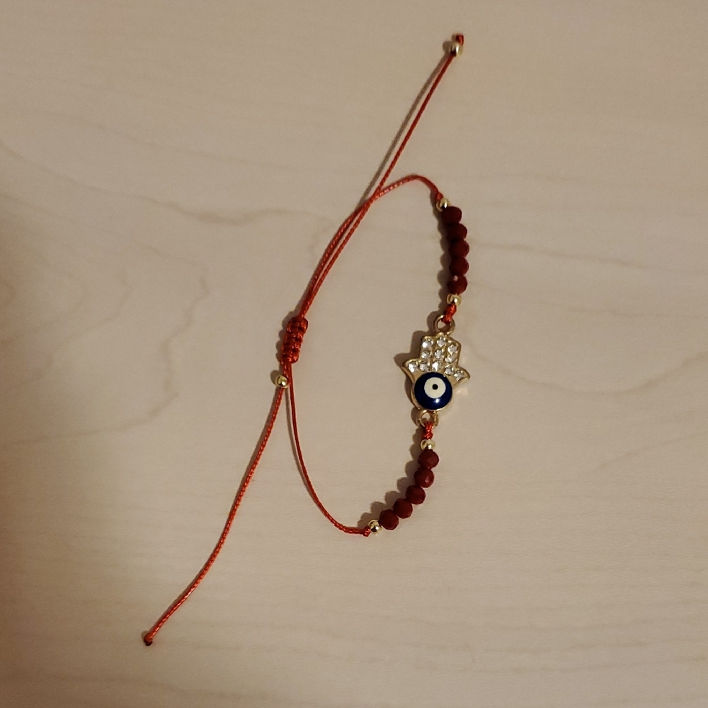 Red String Bracelet With Hamsa Hand And Evil Eye … - image 1